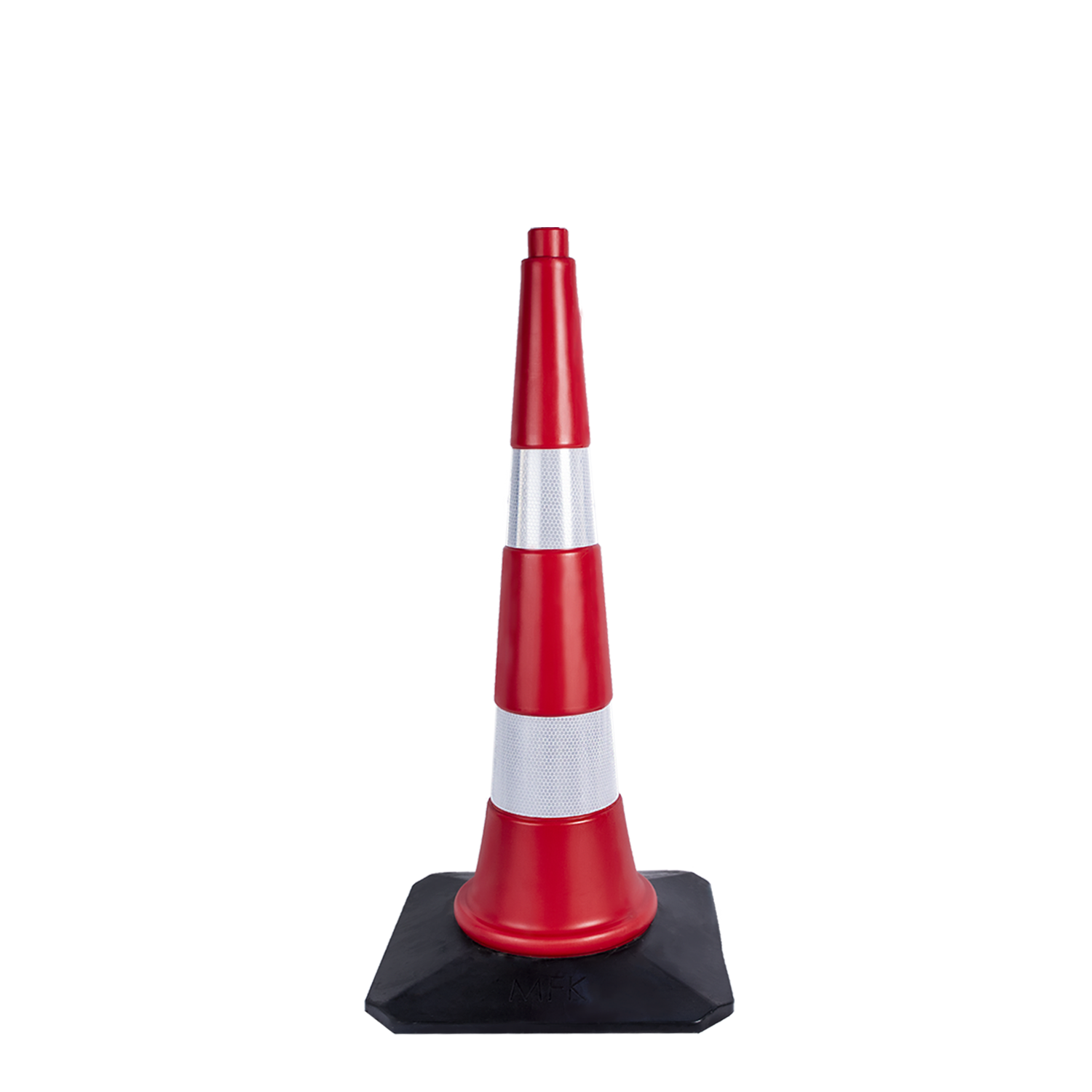 75 CM TRAFİK KONİSİ (KAUÇUK TABANLI)